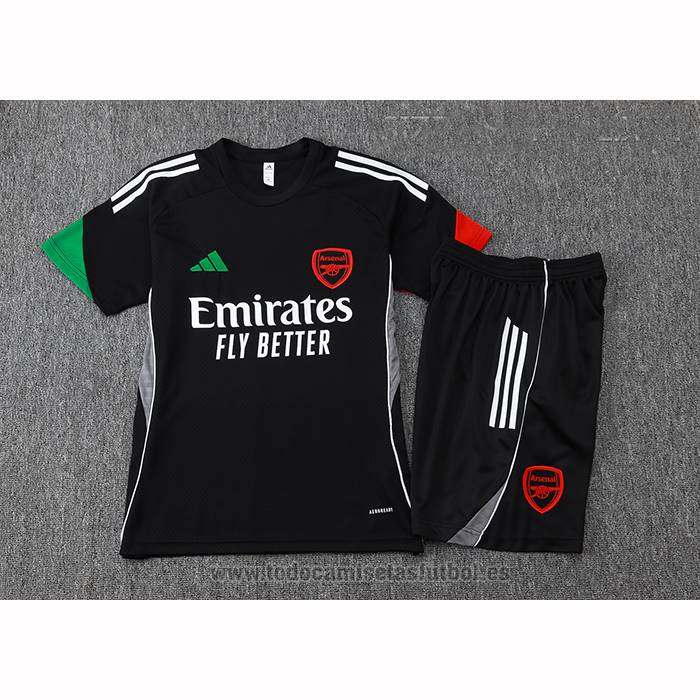 Chandal del Arsenal Manga Corta 2025-2026 Negro - Pantalon Corto